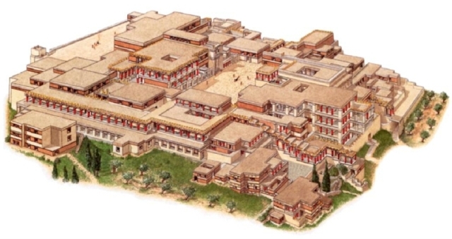 Графична реконструкция на Кносоския дворец